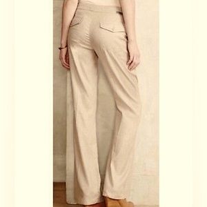 Level 99 Khaki Linen Tencel Blend 2 Trousers